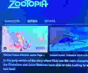 photo is a page of extras from Disney+ in Zootopia