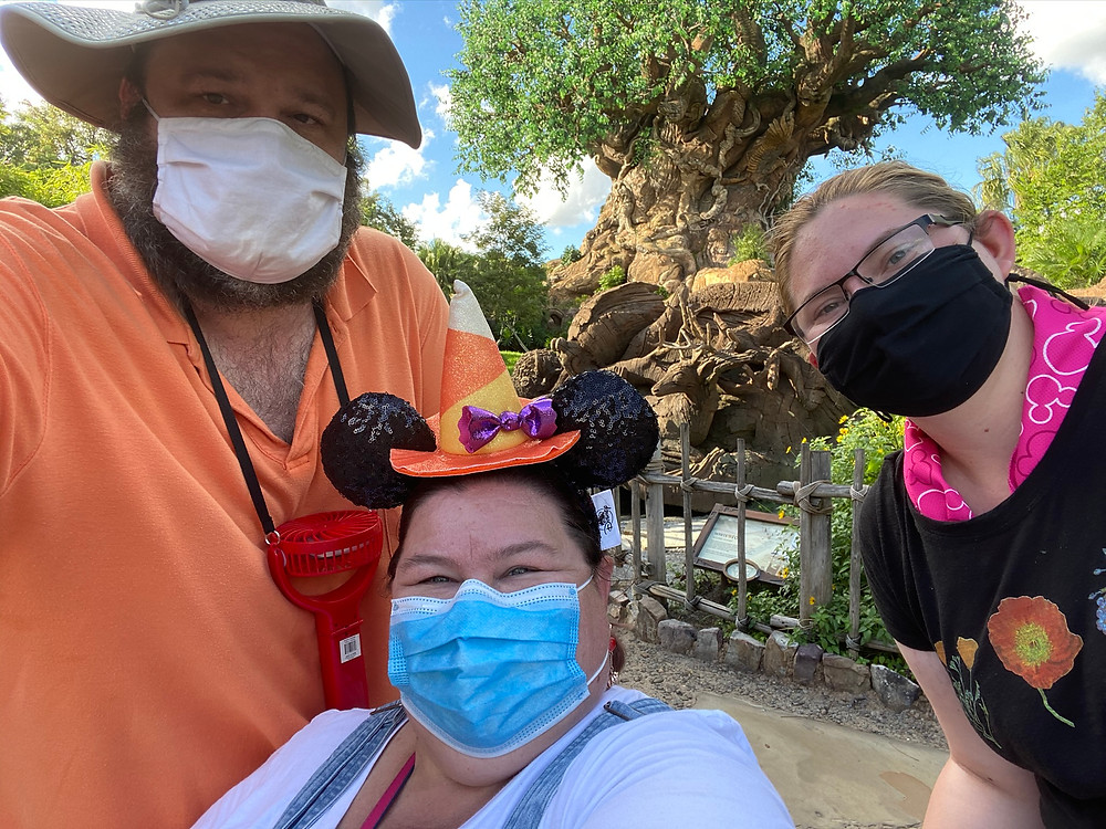 Melissa, David and Gillian at the Tree of Life in Animal Kingdom