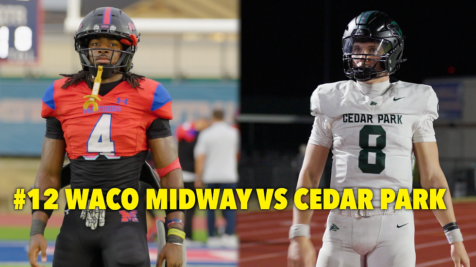 Notre Dame commit Lathan Whisenton faces off against Cedar Park QB David Cooper.