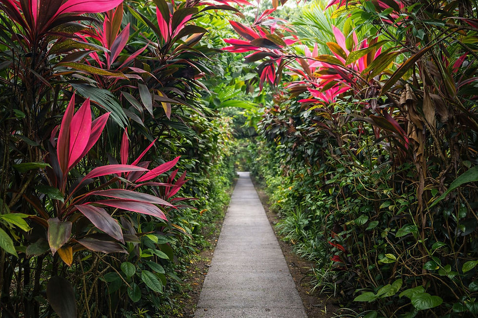 Chemin tropical typique du Costa Rica