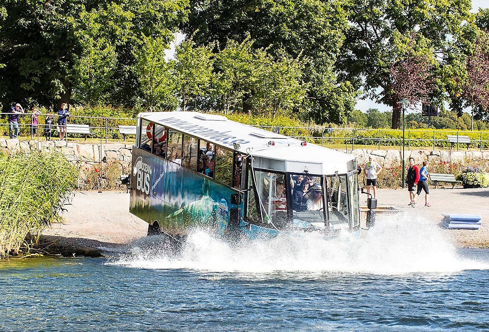 bus dans l'eau Stockholm