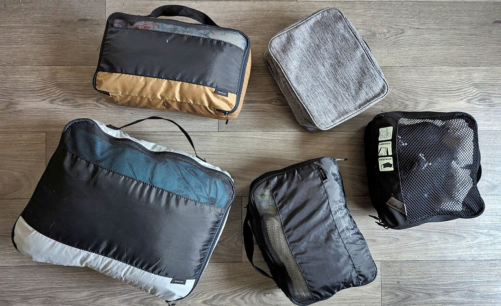 Cipway 2 Organisateurs Valise Maille Compression - Rangement Bagage Voyage Vert Sauge, Fermeture YKK, Gain De Place