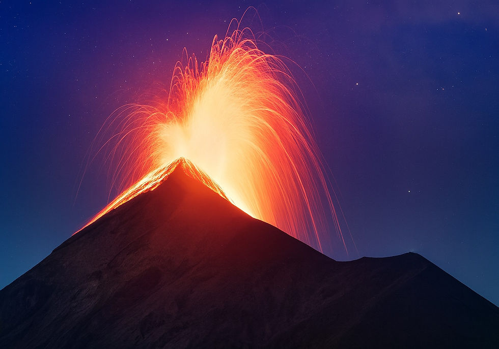 Volcans Acatenango Fuego Guatemala