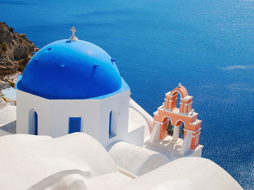 L'archipel de Santorin dans les Cyclades en Grèce