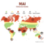 Où partir en Mai ? Carte mondiale des climats en mai