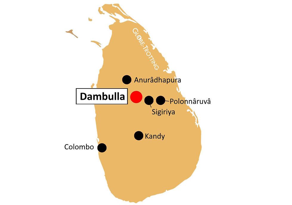 Carte Dambulla au Sri Lanka
