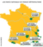 Carte bivouac parcs nationaux de France
