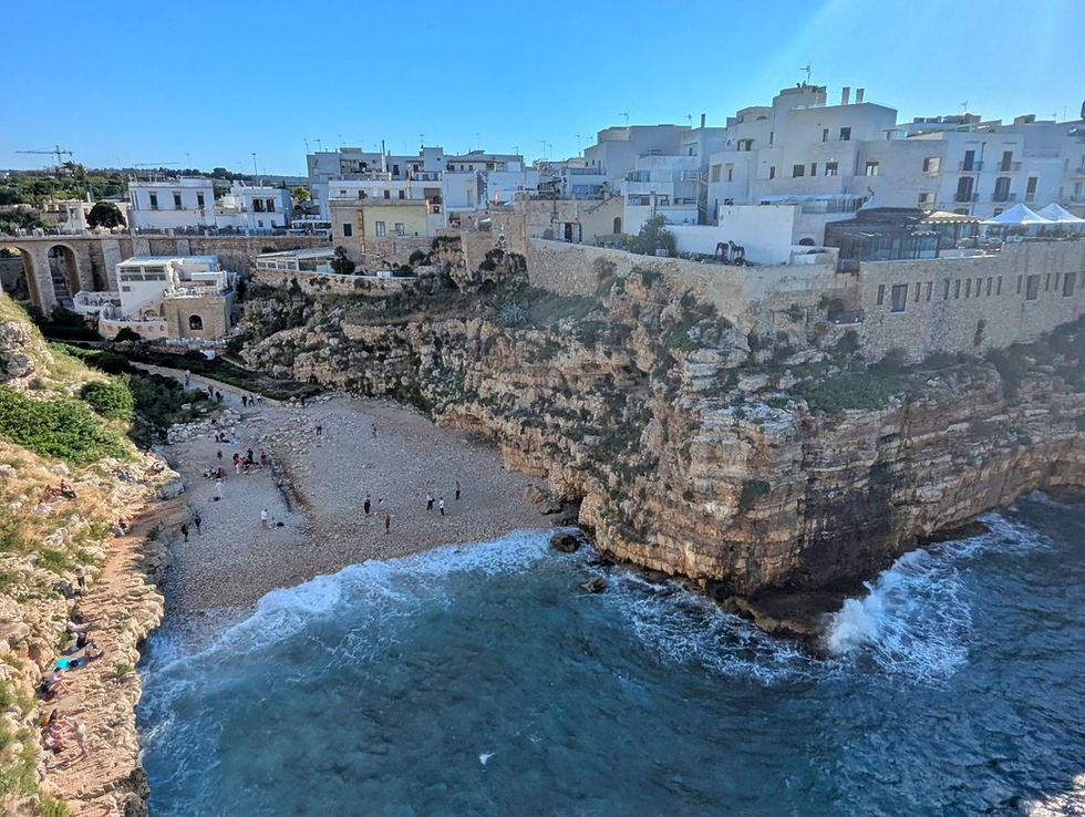 Polignano a Mare, vue sur la plage