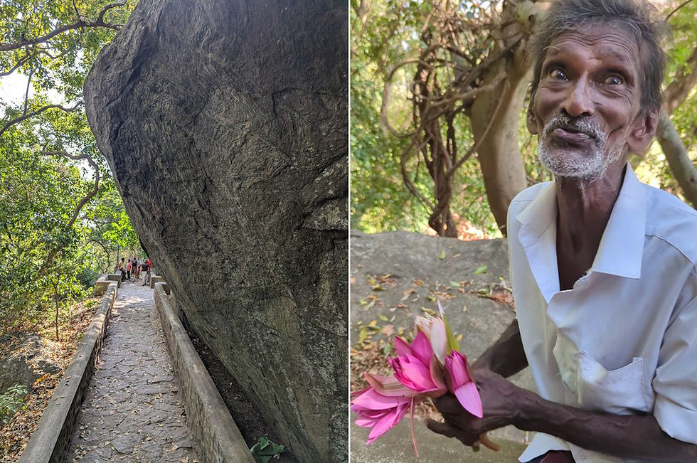 montée grottes de Dambulla au Sri Lanka