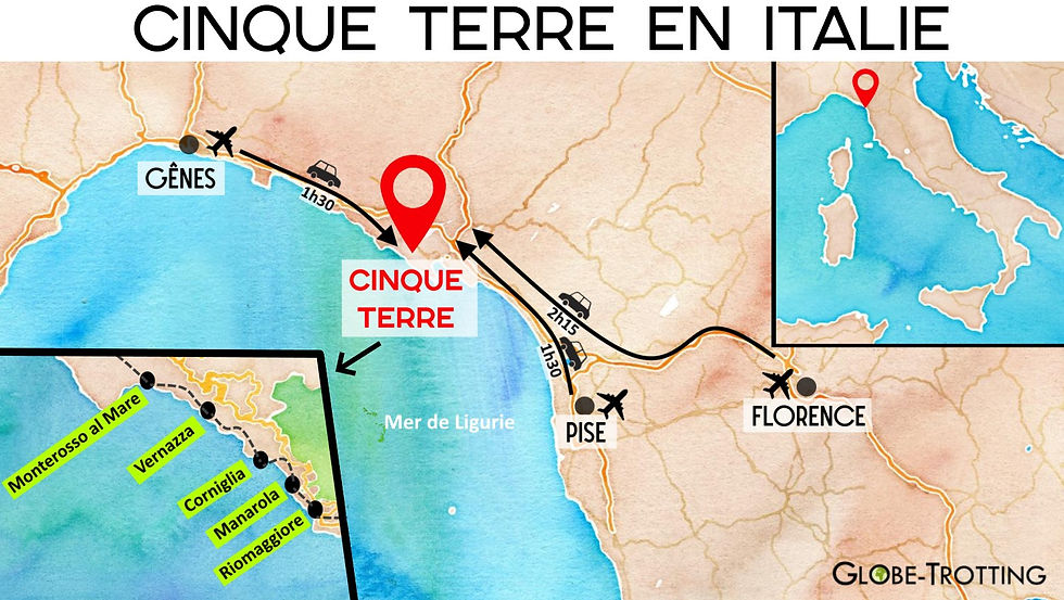 Carte 5 terres en italie