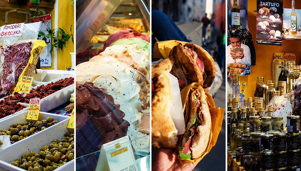 Spécialités culinaire à tester à Florence en Italie