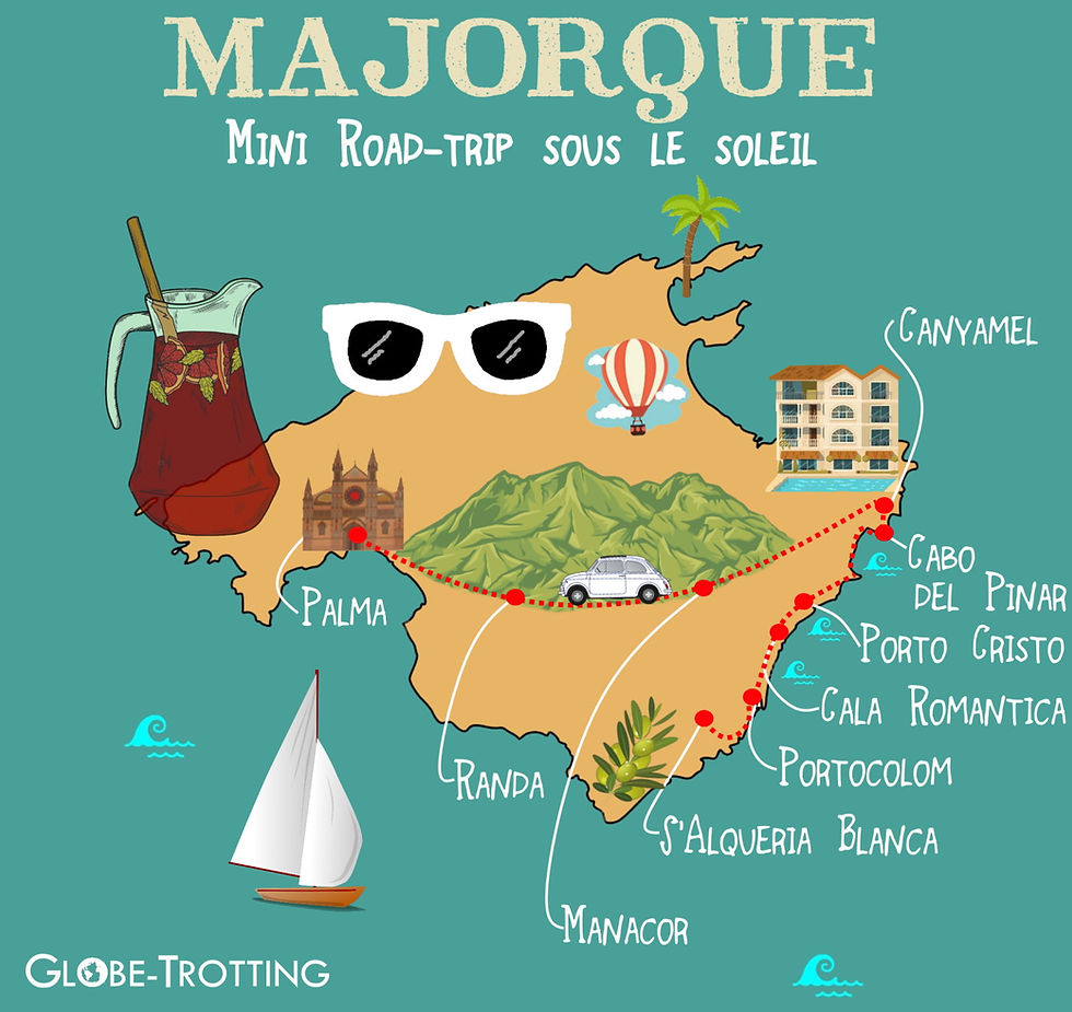 Carte itinéraire Majorque