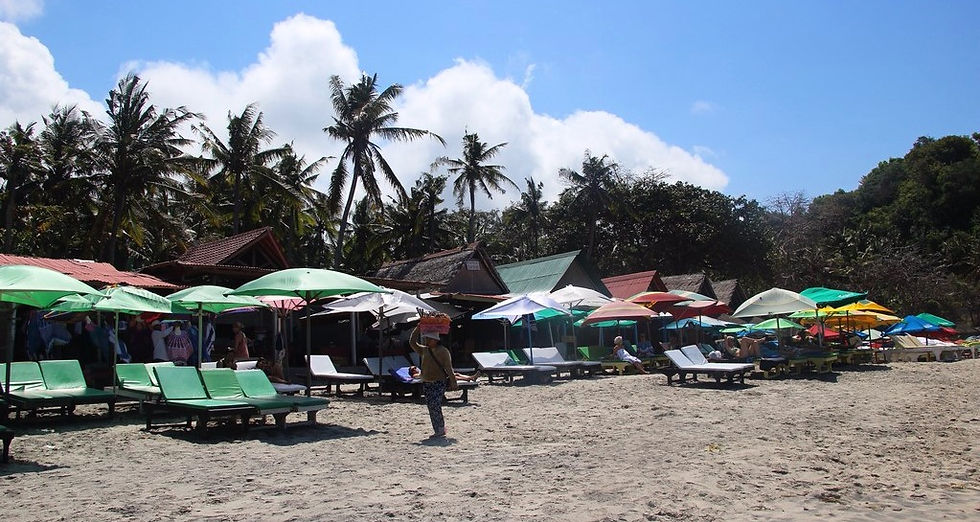 white sand beach candi dasa
