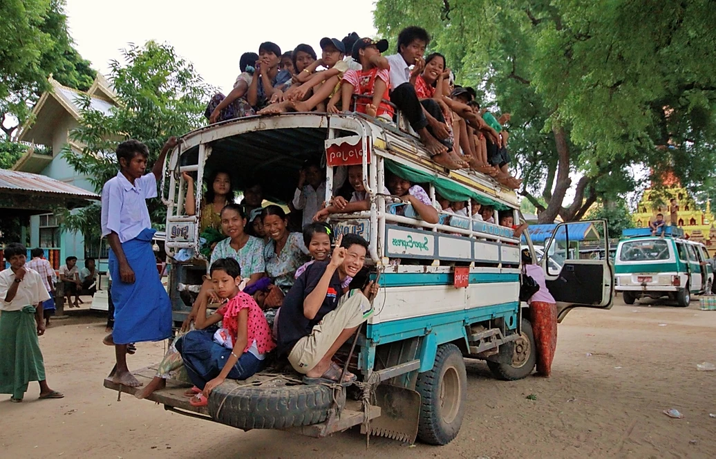 modes de transport en Birmanie