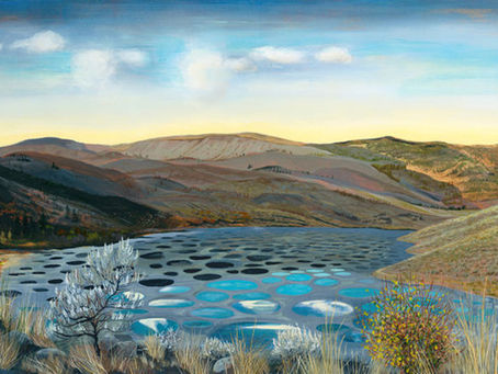 Le Spotted Lake dans le désert d'Osoyoos au Canada