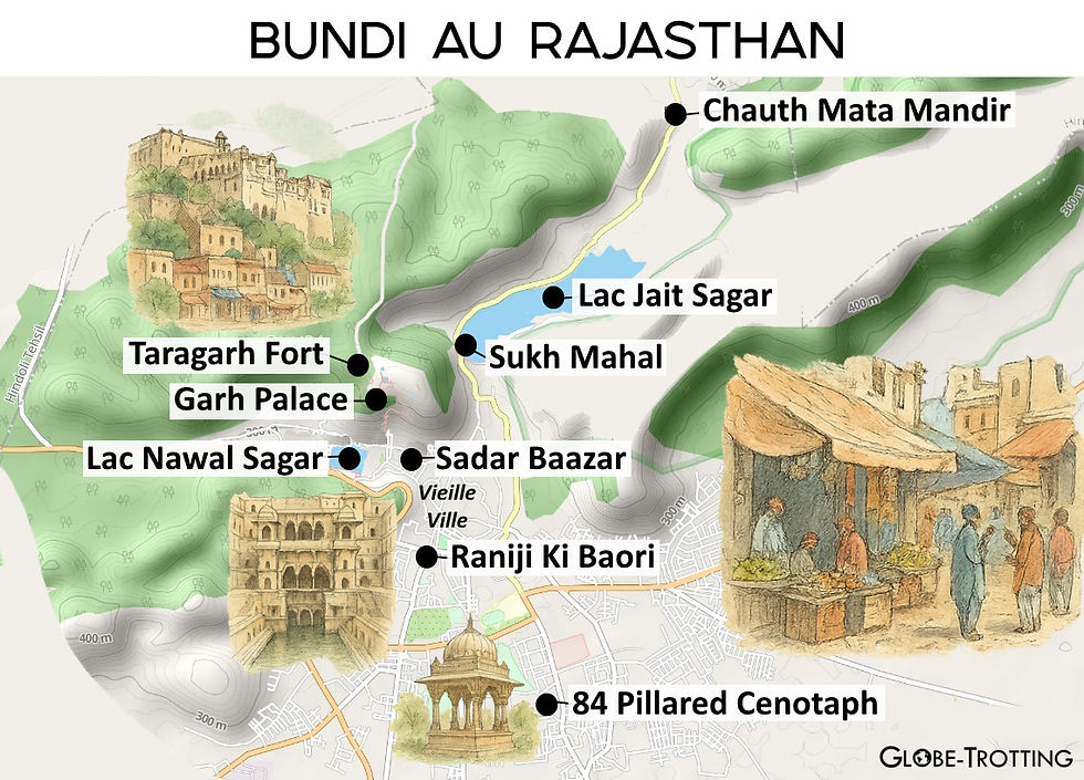 Plan touristique de Bundi