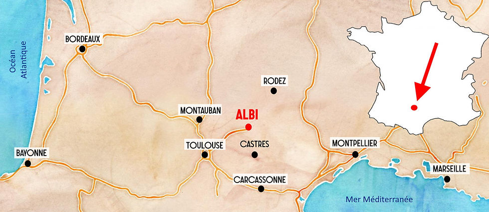 Carte Albi en France