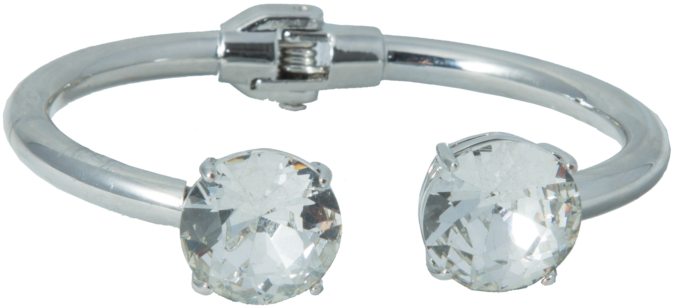 Silver-tone tapered cuff bracelet