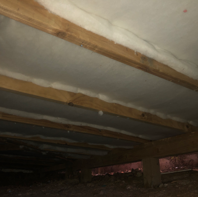 Mammoth underfloor insulation installed