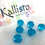 Thumbnail: 10mm Turquoise Blue Glass Rondelle Bead