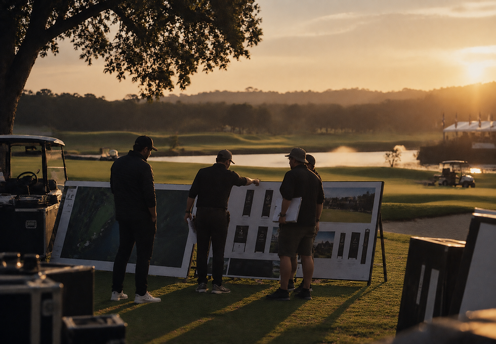 Golf Event Setup at Sunset.png