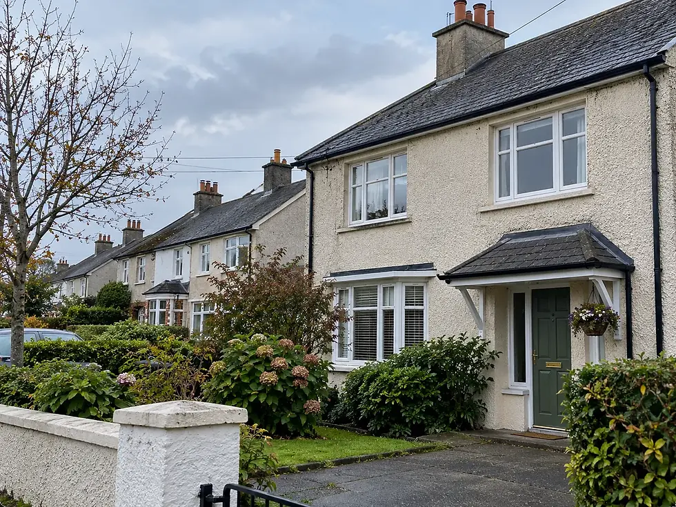 Row of semi-detached homes for home insulation services