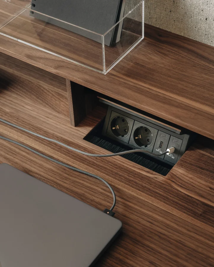 TEAM 7 Pisa Desk Integrated Power and Cable Management