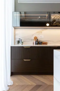 Custom Italian kitchen cabinetry by TM ITALIA with tailored storage and modern European design.