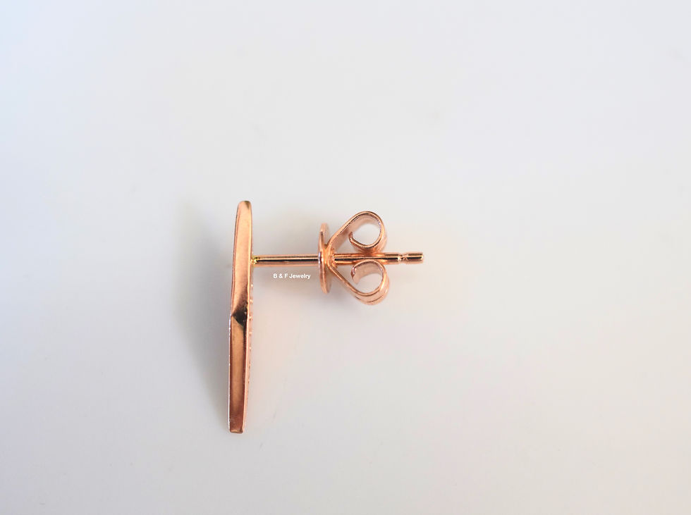Thumbnail: 14K Rose Gold Geometric Stud Earrings