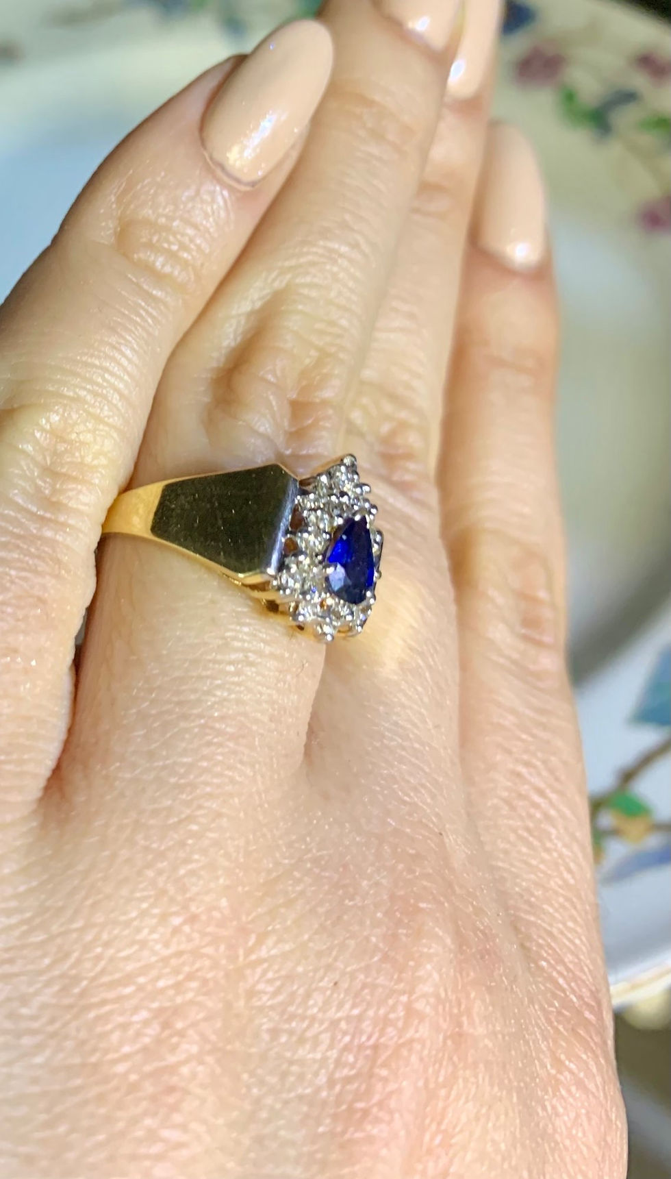 Thumbnail: 14kt Yellow Gold Sapphire And Diamond Ring