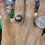 Thumbnail: 14kt White Gold Gray Tahitian Cultured Pearl & Diamond Ring