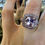 Thumbnail: 14kt White Gold Morganite, White And Pink Sapphire Ring