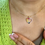 Thumbnail: 18kt Yellow Gold Rainbow Sapphire Heart Necklace