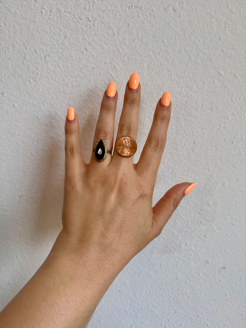 Thumbnail: 14kt White And Yellow Gold Art Deco Diamond And Onyx Ring