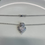 Thumbnail: 18kt White Gold Diamond Heart Slide Pendant With Chain