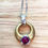 Thumbnail: 14kt Bi-color Gold Modern Cabochon Ruby Pendant