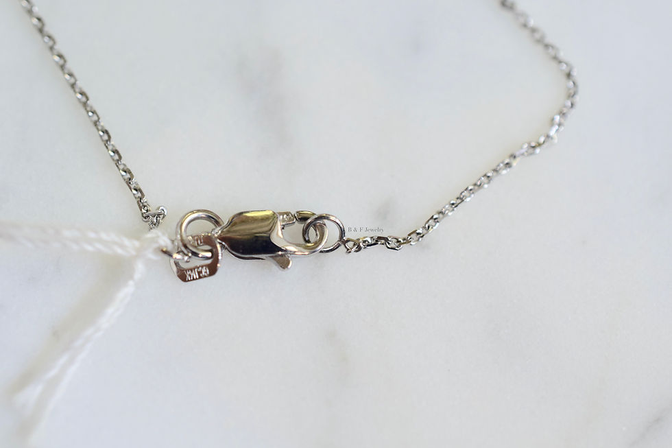 Thumbnail: 14kt White Gold Dainty Diamond Heart Necklace