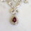Thumbnail: Art Nouveau Style 14kt White Gold Ruby And Diamond Necklace- Has matching earrin