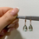 Thumbnail: 14kt Rose Gold Pear Shape 9.30 Carat Green Amethyst Dangle Earrings
