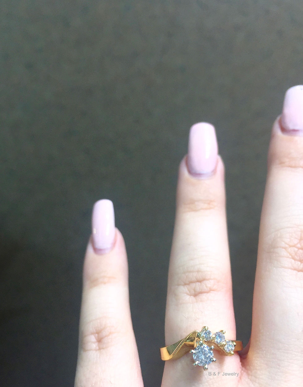 Thumbnail: 14K Gold Diamond & Sapphire Bridal Set