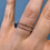 Thumbnail: 14kt Rose Gold Double Row Round Diamond Band