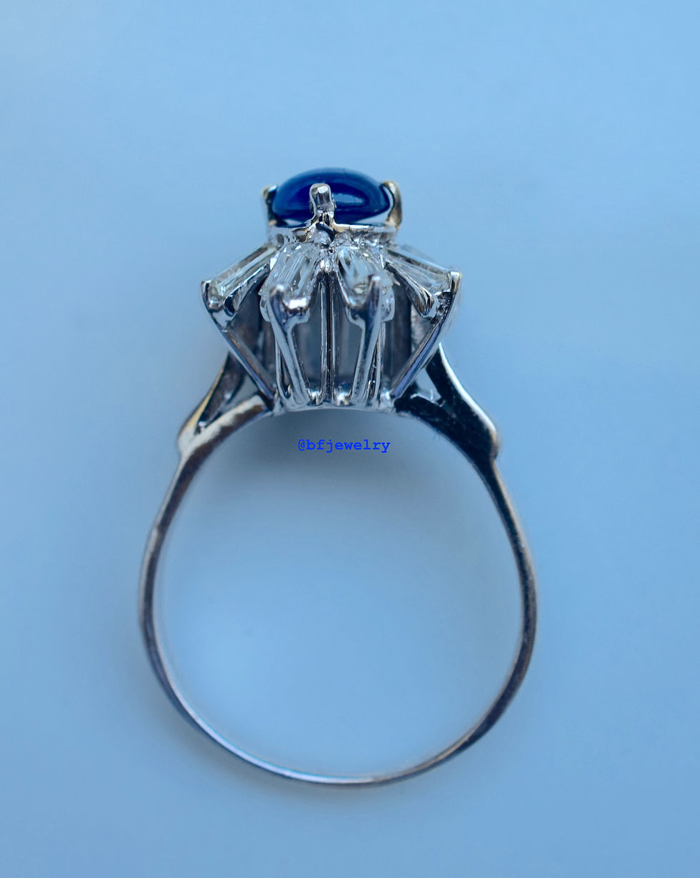 Thumbnail: Vintage Sapphire And Diamond Ring