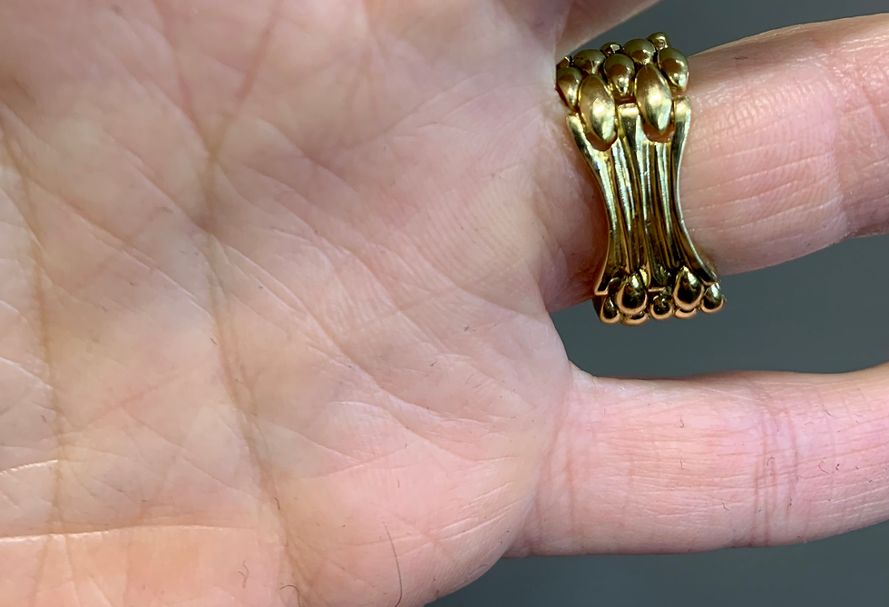 Thumbnail: 14kt Bi-color Gold Diamond X Flexible Band