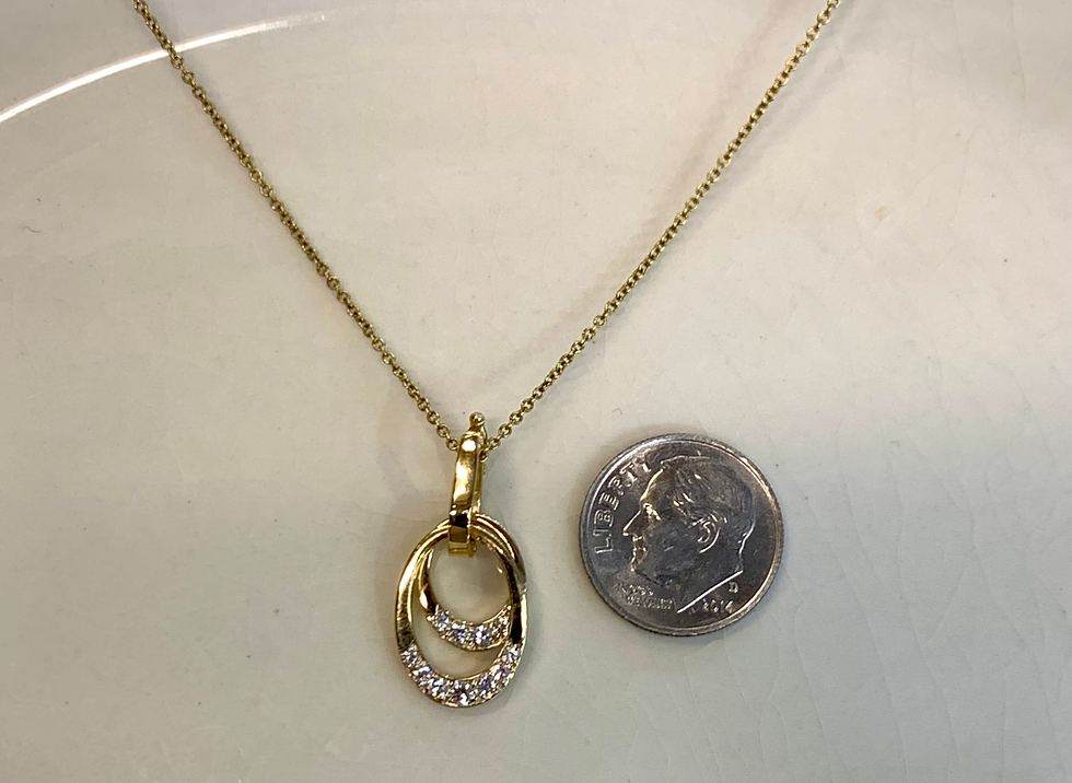 Thumbnail: 14kt Yellow Gold Interchangeable Diamond Enhancer Necklace