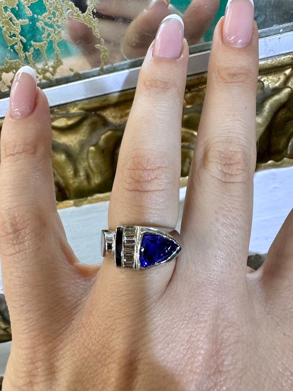 Thumbnail: 14kt White Gold Tanzanite And Diamond Ring
