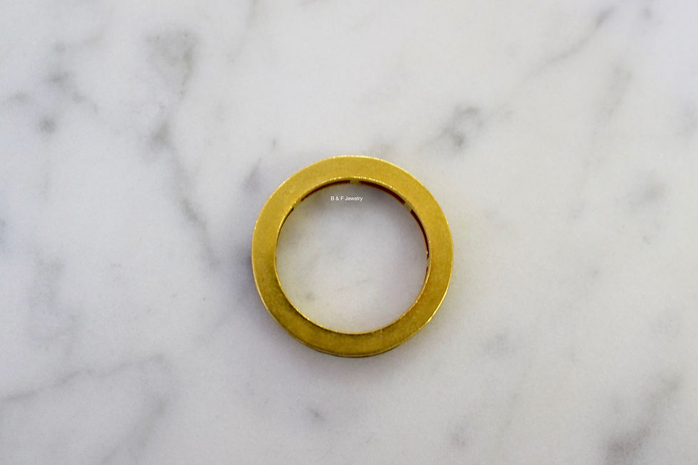 Thumbnail: 18K Yellow Gold Princess Cut Ruby Eternity Band