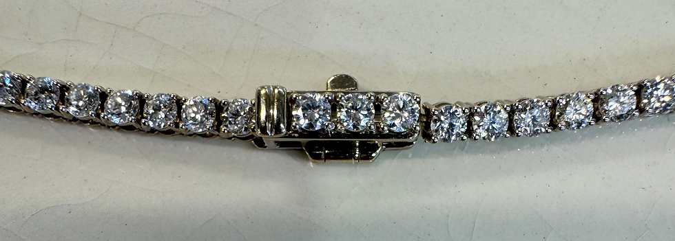 Thumbnail: 14kt White Gold Diamond 7.10ctw Tennis Necklace