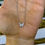 Thumbnail: 14kt White Gold Dainty Diamond Single Butterfly Station Necklace