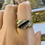 Thumbnail: 14kt Bi-Color Gold Vintage Men’s Channel Set Diamond And Sapphire Ring