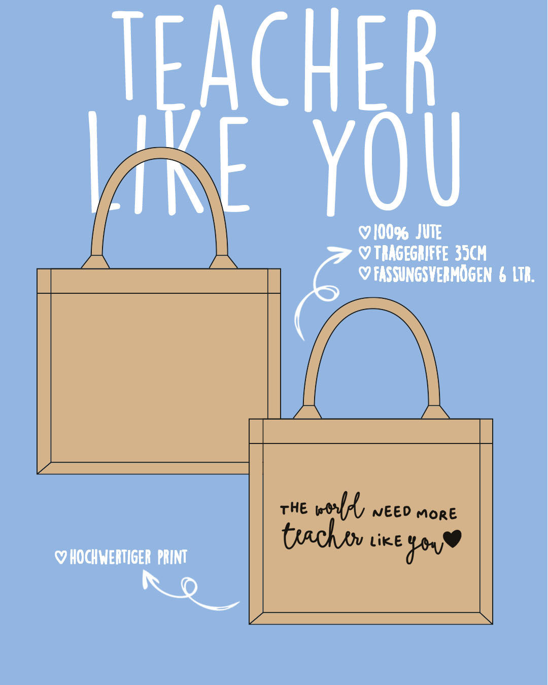 Jute Tasche- Teacher like you